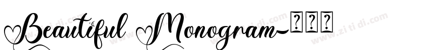 Beautiful Monogram字体转换 Beautiful Monogram字体转换